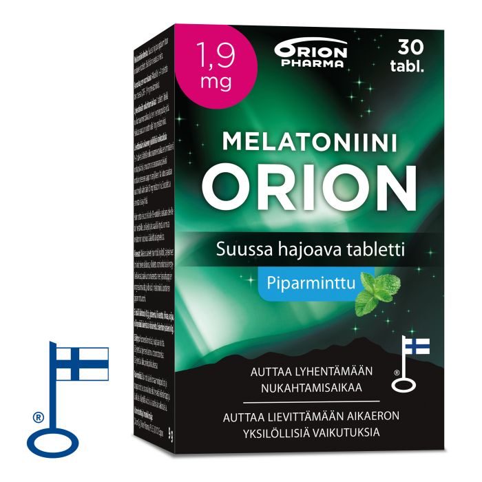Melatoniini Orion 1,9 mg piparminttu suussa hajoava 30 tabl bild 2