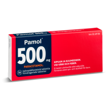 PAMOL 500 mg tabl, kalvopääll 10 fol