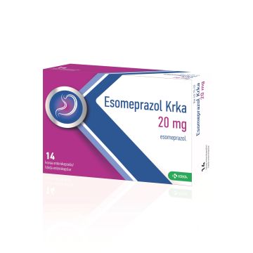 ESOMEPRAZOL KRKA 20 mg enterokaps, kova 14 fol