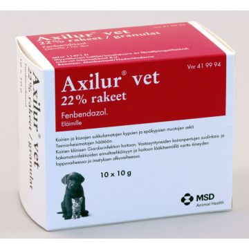 AXILUR 22 % vet rakeet 10x10 g