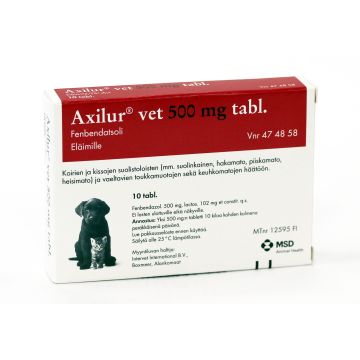 AXILUR 500 mg vet tabl 10 fol