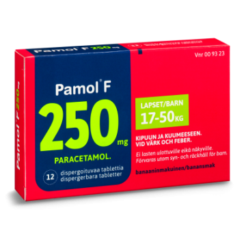 PAMOL F 250 mg disperg tabl 12 fol