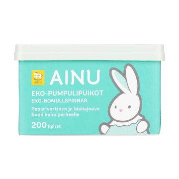 Ainu Eko -pumpulipuikot 200 kpl