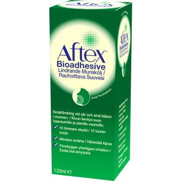 Aftex Bioadhesive Rauhoittava Suuvesi 120 ml