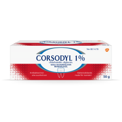 CORSODYL 1 % geeli suuonteloon 50 g