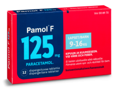 PAMOL F 125 mg disperg tabl 12 fol