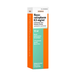 NASO-RATIOPHARM 0,5 mg/ml nenäsumute, liuos 10 ml