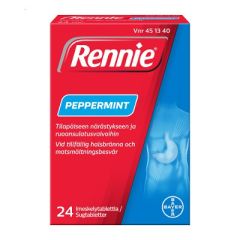 RENNIE PEPPERMINT imeskelytabl 24 fol