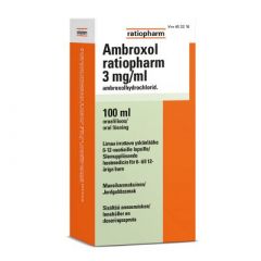 AMBROXOL RATIOPHARM 3 mg/ml oraaliliuos 100 ml