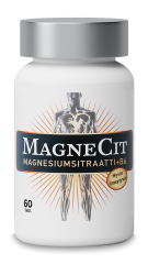 MAGNECIT MAGNESIUMSITRAATTI + B6-VITAMIINI X60 TABL