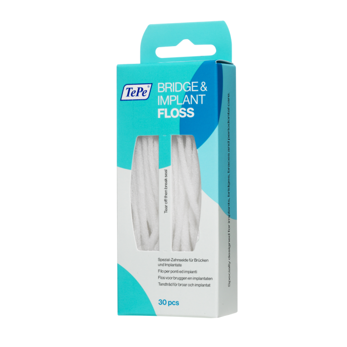 1000018170_TePe_Hammaslanka_Bridge_Implant_Floss_30_kpl_pakkauskuva_Pakkauskuva18279_jpg